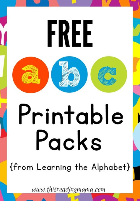 FREE ABC Printable Packs {Learning the Alphabet} ~ a NEW pack will be released each Sunday ~ Find the freebies we have so far! | This Reading Mama Abc Printable, Abc Worksheets, Free Preschool Printables, Abc Printables, Abc Activities, Learning Abc, Preschool Literacy, Alphabet A, Teaching Letters