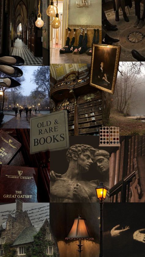 #dark #academia #fall #autumn #cozy #books #knowledge #coffee #tea #rain #leaves #light #statues #art #history #gothic #aesthetic Southern Dark Academia, Dark Academia Self Care, Dark Academia Aesthetic Black Women, Dark Academia Pics, Ghost Academia, Soft Dark Academia Aesthetic, Dark Academia Aesthetic Pictures, Academia Aesthetic Collage, Dark Academia Party