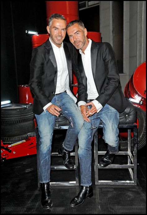 The Heartbreaking Reason DSquared2's Dean and Dan Caten Sleep Together Dsquared Men, Gq Mens Style, Chelsea Boots Style, Dean And Dan Caten, Live Together, Biker Outfit, Two People, Gq, Dean