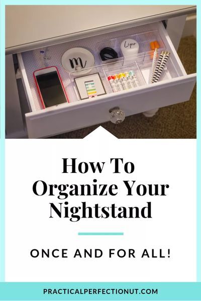 These are some awesome tips to keep your nightstand organized! #nightstand #nightstandorganization #homeorganization #organizationforthehome Organized Nightstand, Owners Bedroom, Bedside Organization, Bedside Table Organization, Table Organization, Organization Goals, Organized Bedroom, Nightstand Ideas, Kitchen Cabinet Organization Ideas