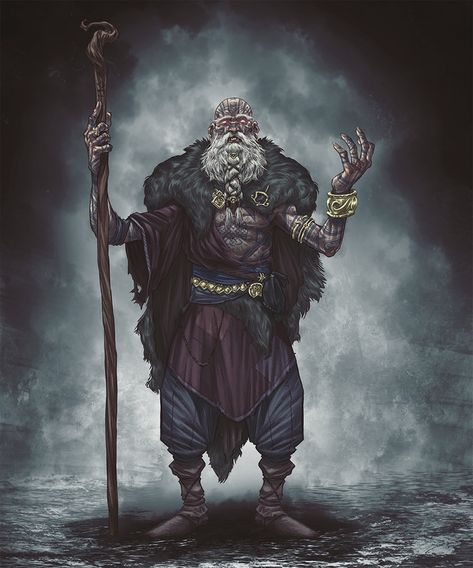 Journey To Ragnarok: A Norse Mythology Adventure for 5e by Michele Paroli — Kickstarter Viking Druid, Ancient Viking Symbols, Viking Cosplay, Viking Character, Male Character Ideas, Fantasy Wizard, Norse Myth, Nordic Vikings, Scandinavian Folk Art