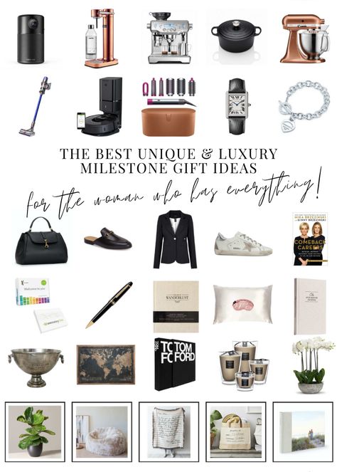 The Best Unique & Luxury Milestone Gift Ideas Luxury Gifts For Women Most Expensive, High End Gifts Women, Luxury Gifts For Men Most Expensive, Luxury Gifts For Mom, Fashion Gifts Ideas, Expensive Gifts For Women Luxury, Luxe Gifts For Women, Luxury Gift Ideas For Women, Practical Gift Ideas For Women