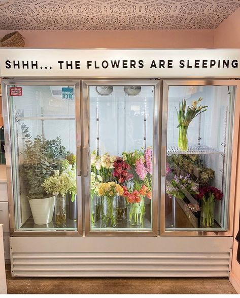 Florist Shop Interior, Flower Fridge, Bloom Bar, Flower Shop Interiors, Florist Studio, Flower Shop Decor, Flower Shop Design, Come Shop With Us, Flower Truck