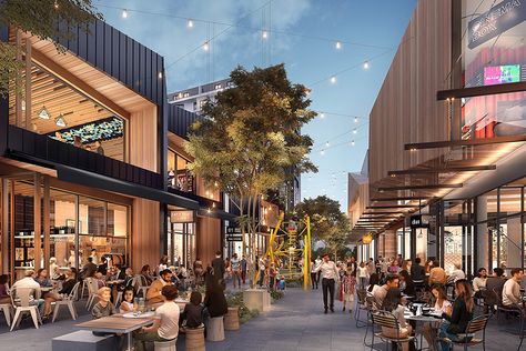 Frasers Property reveals new tenants for Ed.Square Town Centre – Shopping Centre News Shopping Mall Design, Plaza Design, Shopping Mall Architecture, Retail Facade, Retail Architecture, Street Mall, Mall Design, Commercial Street, Centre Commercial