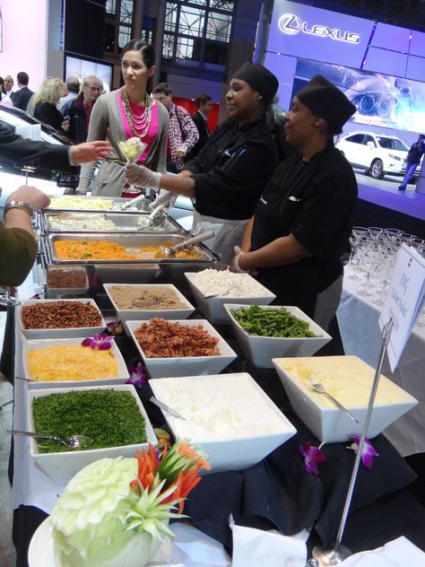 Mashed Potato Bar at Mercedes - New York International Auto Show 2013 Mashed Potatoes Ideas, Bars At Weddings, Potatoes Ideas, Potato Bars, Mashed Potato Bar, Party Food Bars, Wedding Food Stations, Potato Bar, Easy Weddings