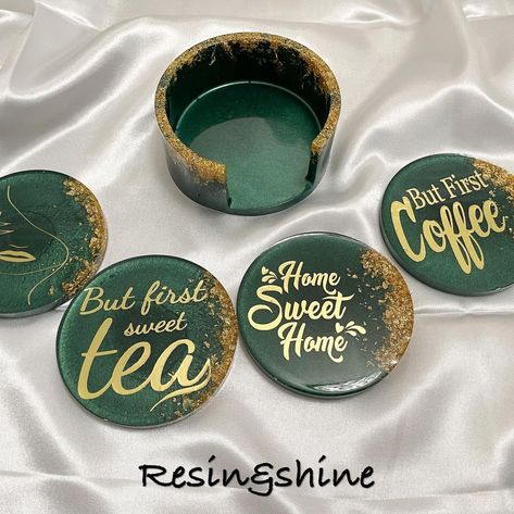 Square Resin Coasters Ideas, Mdf Resin Coasters, Resin Tea Coasters, Resin Coster, Resin Coasters Ideas, Resin Aesthetic, Customized Coasters, Diy Resin Flowers, Diy Resin Coasters