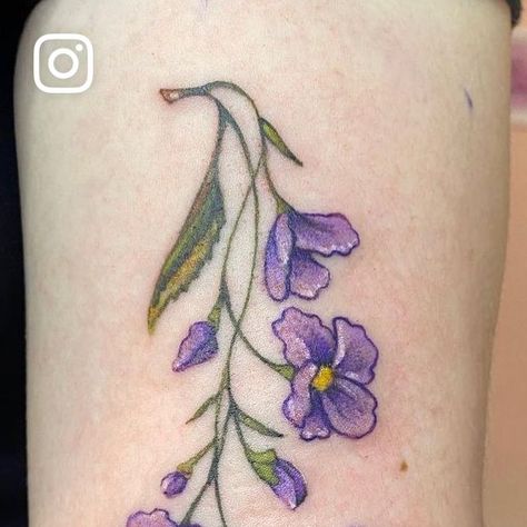 248 likes, 1 comments - lovesick_bne on August 17, 2022: "🌸 STUNNING 🌸 violets by our resident colour wizard @lightningtats 🌸 We’ve had Lucy around for a week & we’ll keep her forever, thanks! #brisbanetattoo #tattoobrisbane #flowertattoo #violettattoo". Purple Violet Tattoo, Purple Flower Tattoo, Violet Tattoos, Violet Flower Tattoo, Purple Flower Tattoos, Violet Flower Tattoos, Brisbane Tattoo, Violet Tattoo, Floral Inspiration