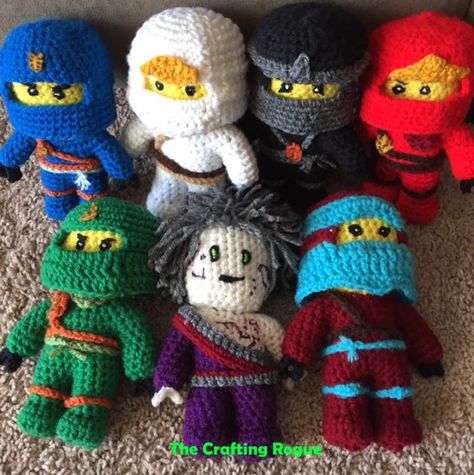 Lego Ninjago Characters, Crochet Lego, Ninjago Toys, Ninjago Characters, Crochet A Bear, Bear Ideas, Cutest Crochet, Nerd Crafts, Crochet Toys Free