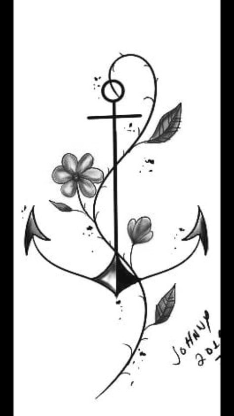 Anchor And Infinity Tattoos, Anchor Tattoo Designs For Women, Flower Anchor Tattoo, Anchor Tattoos For Couples, Son Symbol, Anchor Heart Tattoo, Feminine Anchor Tattoo, Tattoo Frau, Anchor Tattoo Meaning