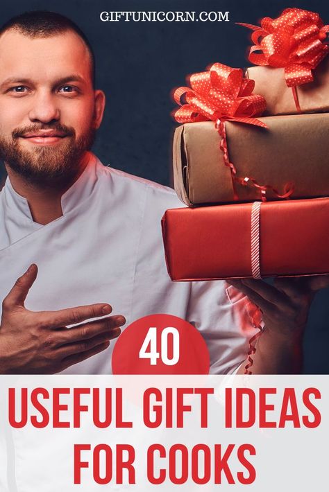 As an experienced home chef and lifestyle blogger, I truly believe that having the right tools in your kitchen makes all the difference. Here are my top gift ideas for home cooks from 40 food bloggers, chefs, and culinary experts with one thing in common: they all love to cook! #giftsforcooks #cookinggifts #giftsforchefs #cooking #cooks #kitchengifts #cookinggiftideas Useful Gift Ideas, Diy Food Gifts, Must Have Kitchen Gadgets, Chef Gifts, Best Gifts For Her, Gifts For Cooks, Kitchen Gifts, Home Chef, Birthday Gift Ideas