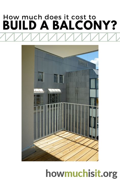 How much does it cost to build a balcony?  Find out what others are paying via our database. Building A Balcony, How To Build A Balcony Decks, Cost To Build, Construction Cost, How To Build, Home Renovation, Balcony, Home Diy, Home And Garden