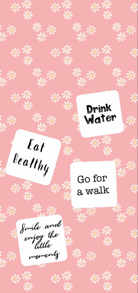 Pink inspo screensaver Drink Water Wallpaper, Pink Daily Reminder, Water Wallpaper, Go For A Walk, Move Your Body, Eat Healthy, Screen Savers, Daily Reminder, Drinking Water