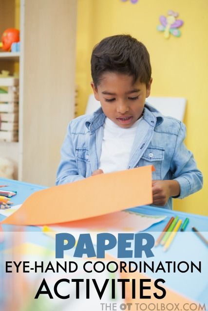 Children can use simple paper crafts and activities to work on eye-hand coordination skills. Hand Coordination Activities, Eye Hand Coordination Activities, Visual Motor Activities, Visual Perceptual Activities, Coordination Activities, Hand Eye Coordination, Paper House, List Of Activities, Drawing Exercises