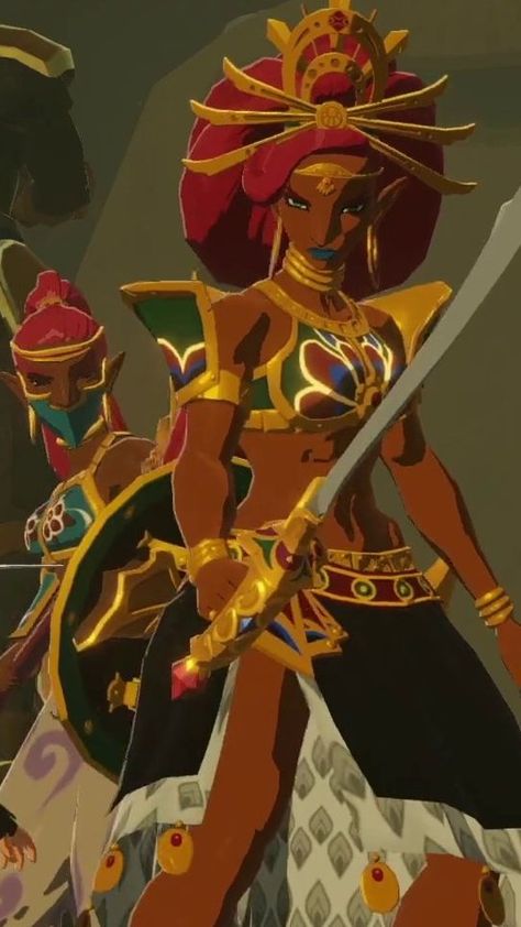 Zelda Totk Riju, Urbosa Wallpaper, Urbosa Breath Of The Wild, Legend Of Zelda Urbosa, Gerudo Cosplay, Urbosa Fanart, Gerudo Women, Zelda Gerudo, Zelda Urbosa