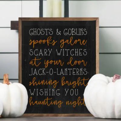 Ghosts And Goblins, Decorating For Halloween, Halloween Wood Signs, Rustic Halloween, Farmhouse Halloween, Halloween Sign, Fall Halloween Decor, Halloween 2020, Antique Farmhouse