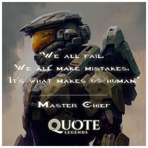 Master Chief, also known by his birth name John-117, is the protagonist of the Halo series of first-person shooter video games developed by Bungie and 343 Industries. He is a highly skilled and genetically enhanced supersoldier and a central character in the Halo universe. He is known for his distinctive green armor, and his role as the leader of the human military forces known as the "Spartan-II" in their fight against the alien Covenant. He is also known for his intelligence, his bravery and h Master Chief Quotes, Halo Quotes, Green Armor, Unsc Halo, Halo Tattoo, Halo Backgrounds, Halo Funny, Soldier Quotes, John 117