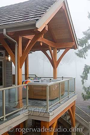 Porch With Hot Tub, Camp Plans, Hot Tub Deck Design, Cabin Deck, Mountain Lodges, Deck Restoration, Timber Frame Home, Log Home Designs, Covered Porches