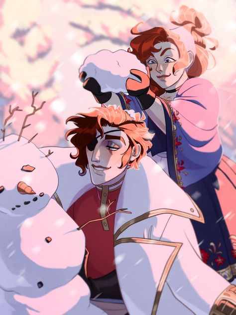 Julian And Portia, The Arcana, Girl In Red, Snow Fun, Shall We Date, Major Arcana, Fun Stickers, Visual Novel, Drawing Reference Poses