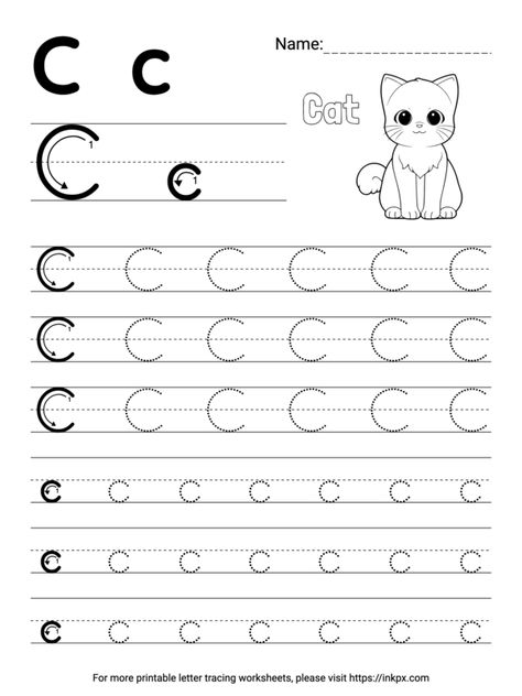 Free Printable Simple Letter C Tracing Worksheet The Letter C Worksheets, Letter C Writing Practice, Free Letter C Printables, Letter C Printable Free, Letter C Tracing Worksheet, Letter C Worksheets For Preschool, C Tracing Worksheet, Letter C Activities For Preschool, Letter C Worksheet