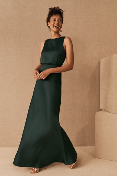 Green Satin Bridesmaid Dresses, Winter Bridesmaid, Bhldn Bridesmaid Dresses, Bhldn Bridesmaid, Charmeuse Dress, Bhldn Dress, Buy Dresses Online, Wedding Clothes, Green Bridesmaid