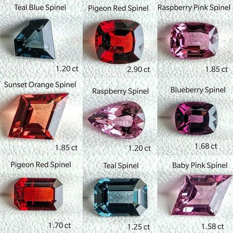 #spinels #spinelring #spineljewelry #spinel #stackmeup #straightfromthesource #gemhunter #redspinel #pinkspinel #bluespinel #greyspinel #vintagegems #highjewelry #bangforyourbuck  #navneetgems #ngm #ethicalsourcing #ethicalmining #minetomarket #coloreddiamonds #modernluxury #jewelryporn #jewelgasm #gemporn #coloredgemstones Crystal Identification, Gemstones Chart, Spinel Jewelry, Antique Costume Jewelry, Fancy Stones, Turn Of The Century, Expensive Jewelry, Jewelry Lookbook, Minerals And Gemstones