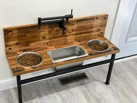 Dog Food Station, Pet Station, Raised Dog Feeder, Dog Feeding Station, Dog Corner, Cat Hotel, Dog Bowl Stand, Bowl Stand, Dog Room