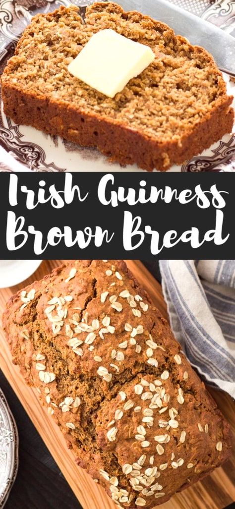 Guinness Brown Bread, Guinness Bread, Irish Brown Bread Recipe, Irish Recipes Appetizers, Irish Brown Bread, Brown Bread Recipe, Bread Breakfast, Brunch Bread, Armenian Recipes