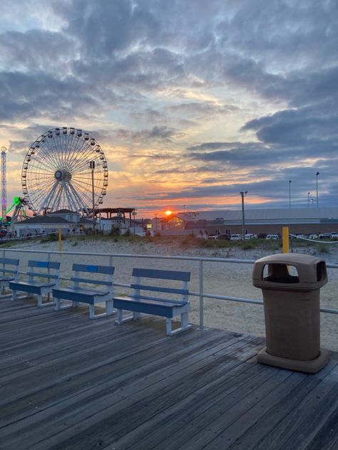 Ocean City Nj Boardwalk, Ocean City Nj, Ocean City, Ferris Wheel, At The Beach, Wheel, Sun