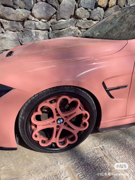 Heart Shaped Rims, Heart Rims, Bmw E36 M3, Pink Car Accessories, Nautical Aesthetic, Hello Kitty Car, Car Aesthetics, E36 M3, Pimp My Ride