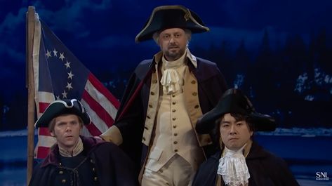 SNL’s Nate Bargatze delivers part two of ‘Washington’s Dream’ which fans hailed as ‘best skit in years’ - Nate Bargatze reprises his role as George Washington to share more of his hopes and dreams for the country Nate Bargatze, Snl Skits, Kenan Thompson, Dream Video, History Jokes, American English, Rugby Union, Hopes And Dreams, Tech Fashion