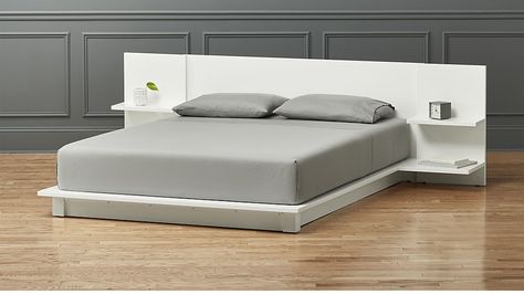 AndesBedQueenWhiteSHS16_1x1 White Platform Bed, Full Bed With Storage, Contemporary Bed Frame, White Queen Bed, King Storage Bed, Cama Queen, White Storage, Floor Bed, Modern Bedroom Furniture