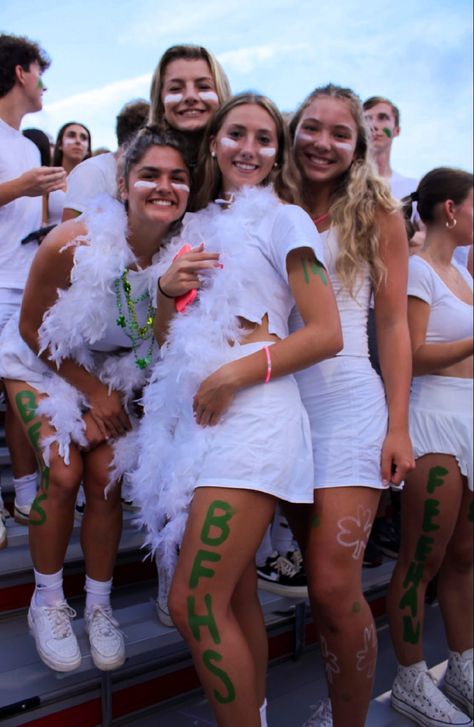 White Out Football Game Outfit, Pep Rally Outfits, White Out Football Game, Football Game Outfit, Pep Rally, High School Football, Student Council, Spirit Week, Fall Inspo