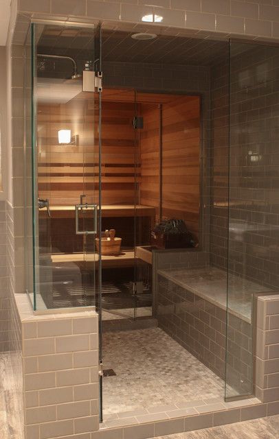 Basement Spa Bathroom Ideas, Infrared Sauna Shower Combo, Shower And Sauna Combo, Steamroom Shower Combo, Shower Sauna Combo, Sauna Shower Combo, Basement Spa, Sauna Bathroom Ideas, Home Steam Room