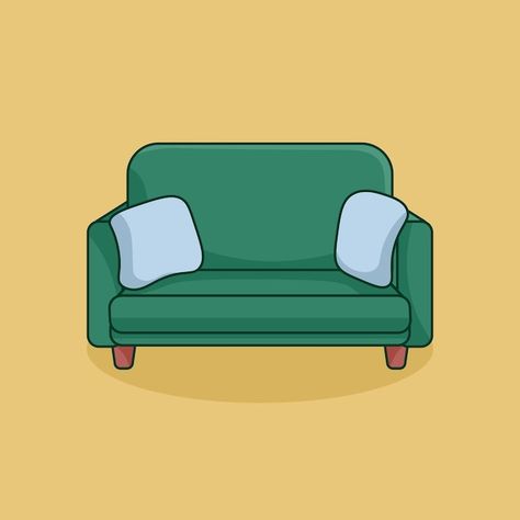 Green sofa for rest doodle cartoon | Premium Vector #Freepik #vector #home-textile #bed #bedroom-furniture #bedroom Sofa Clipart, Bedroom Clipart, Sofa Cartoon, Furniture Clipart, Doodle Cartoon, Furniture Logo, Bed Bedroom, Green Sofa, Drawing Cartoon