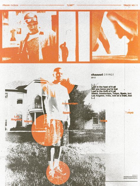 Analog Graphic, Frank Ocean Poster, Monochrome Posters, Ocean Poster, Graphic Design Assets, Zine Design, Monochrome Art, Frank Ocean, Art Practice