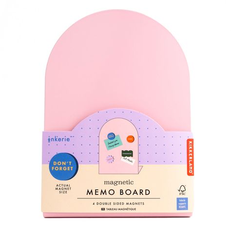 This charming magnetic board with a built-in stand will keep your desk organized. Includes 4 double-sided magnets. Magnet Packaging, Design Intervention, House Bedroom Ideas, Angel Core, Magnetic Memo Board, Sticky Note Planner, Christmas Holiday Greetings, Pastel Vintage, Magnet Board