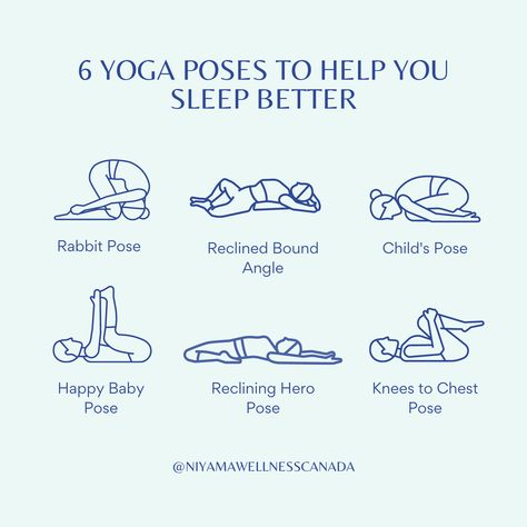 Day 2: Tired of rolling around in bed and waking up feeling weary? Relax your mind and body with these 6 yoga poses that will help you get ready for a good night’s sleep. P.S. You can even do these yoga poses right from your bed 🤗 Bed Yoga Poses, Easy Morning Workout, Night Yoga, Evening Yoga, Bedtime Yoga, Morning Yoga Routine, Relax Your Mind, Relaxing Yoga, Gym Routine