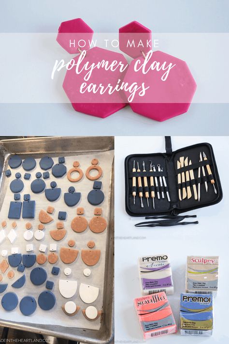 Make Polymer Clay Earrings, Diy Earrings Polymer Clay, Polymer Clay Jewelry Tutorials, Handmade Clay Jewelry, Polymer Earrings, Polymer Clay Diy, Polymer Clay Jewelry Diy, Polymer Crafts, Food Style