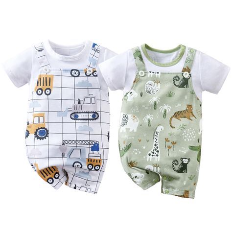 PRICES MAY VARY. 【Premium Material】Made from high-quality fabrics, our baby Onesie are soft, breathable, and gentle on your little one's delicate skin 【Intro】These adorable rompers are perfect for your baby's everyday wear. With easy snap closures, dressing and changing diapers will be a breeze 【Design】Featuring cute cartoon prints, our baby Onesie are not only stylish but also lightweight, keeping your baby cool and comfortable during hot summer days 【Size】Available in sizes ranging from 0 to 2 Newborn Cartoon, Newborn Baby Onesies, 2 Pac, Baby 2, Cartoon Outfits, Baby Time, Long Sleeve Onesie, Baby Things