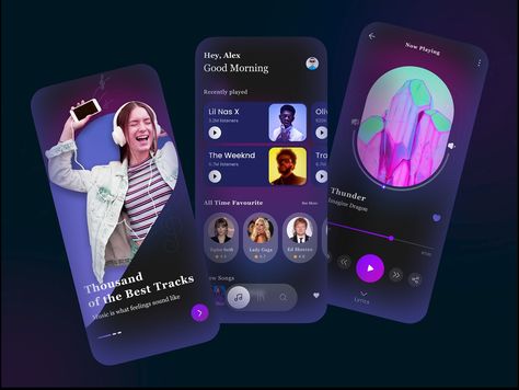 Melodious Music Streaming App Design🎵 by Excellent Webworld on Dribbble Streaming App Design, App Mobile Design, Creating An App, Music App Design, Music Streaming App, Music App, Mobile App Design, Music Streaming, App Design