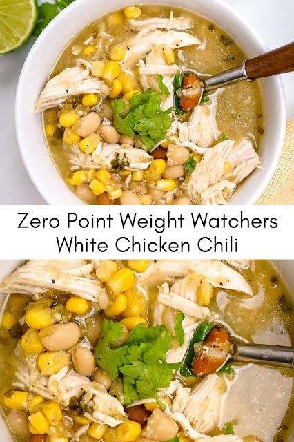 Weight Watchers White Chicken Chili, Weight Watchers Chili, Chili White, Weight Watchers Food Points, Weight Watchers Meals Dinner, Weight Watchers Lunches, Weight Watchers Meal Plans, Weight Watchers Soup, Weight Watchers Recipes Desserts