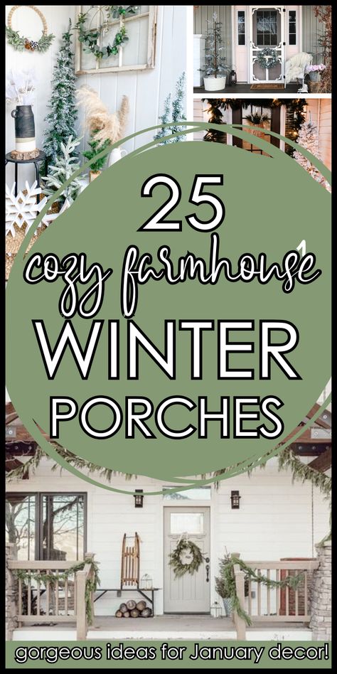 Christmas Porches Farmhouse, Winter Decor Front Porch Non Christmas, Vintage Porch Christmas Decor, Christmas Farmhouse Front Porch, Outside Winter Decorations Porches, Rustic Christmas Porch Ideas, Snowman Porch Decorating Ideas, Country Christmas Front Porch Decor, Winter Front Porch Ideas After Christmas