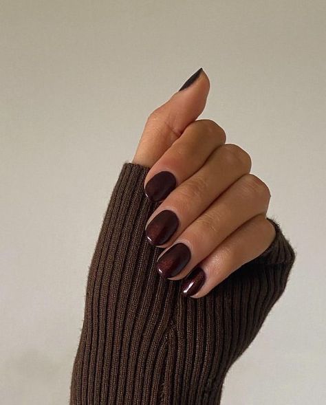 Sublime Nails, November Nails Colors, Hottest Nail Trends, 2023 Nail, Brown Nail, Brown Nails Design, Milky Nails, Oval Nails, Brown Nails