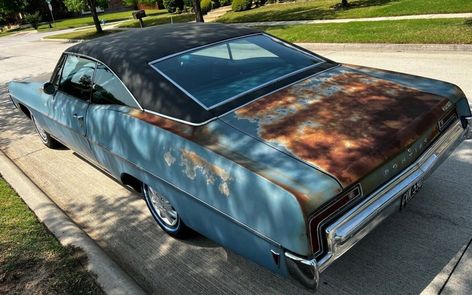 This never-restored Ventura might need a paint job, but she's ready to cruise. What's your favorite Wide Track Pontiac? #Pontiac, #Ventura Hp Second, Pontiac Ventura, Hvac Control, Pontiac Catalina, Frisco Texas, Market Value, Window Trim, Buy List, Barn Finds