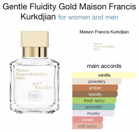 Mfk Gentle Fluidity Gold, Maison Francis Kurkdjian Gentle Fluidity, Gentle Fluidity Gold, Gentle Fluidity, Fragrance Lab, Fragrances Perfume Woman, Perfume Body Spray, Vanilla Perfume, Perfume Collection Fragrance