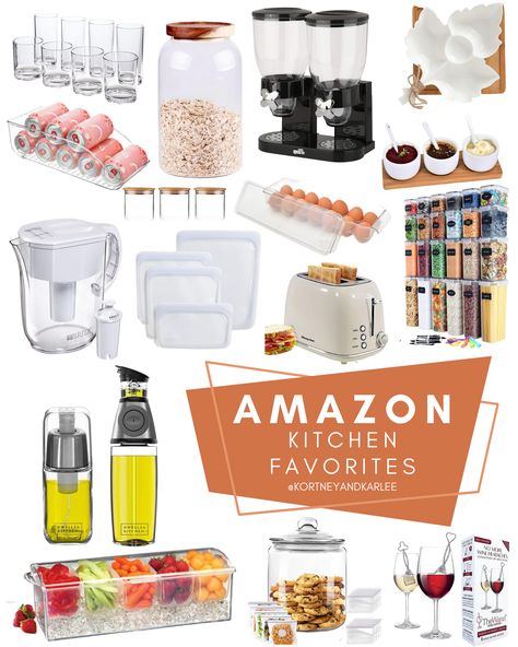 Best Amazon Home Finds, Pantry Organization Amazon, Basic Fridge Necessities, Amazon Products, Amazon Spice Jars, Amazon Finds Kitchen Organizer, Spice Jars Amazon, Kitchen Storage Organization Diy, Amazon Kitchen Must Haves