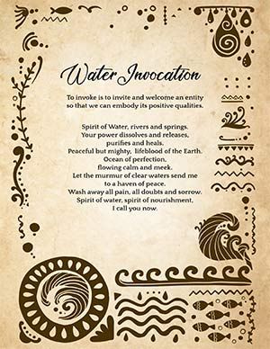 Sea Water Spells, Water Witch Spells, Water Spells Witchcraft, Rain Water Spells, Elemental Invocation, Sea Witch Spells, Water Witchcraft, Elemental Magick, Four Elements Of Nature