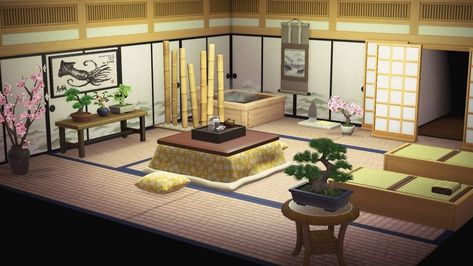 Acnh Cottagecore Living Room, Chinese Inspired Bedroom, Bedroom Ideas Acnh, Japanese Bedroom Traditional, Acnh Aesthetics, Acnh Living Rooms Ideas, Bedroom And Dressing Room, Acnh Japanese, Cottagecore Living Room