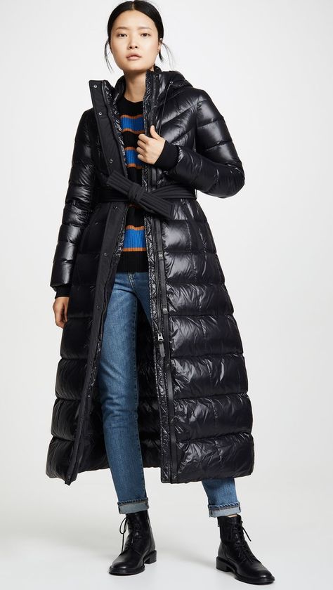 Mackage Jacket, Down Coat, China Fashion, School Fashion, Long Coat, Leather Trim, Down Jacket, Stylish Outfits, Parka