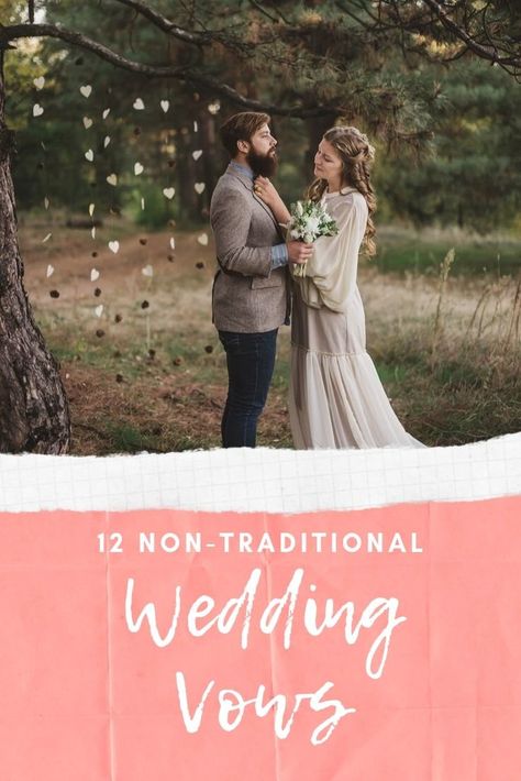 12 Non-Traditional Wedding Vows Examples | Wedding Forward Vows Examples, Causal Wedding, Unique Wedding Vows, Wedding Vows Template, Romantic Wedding Vows, Vow Examples, Vows For Her, Wedding Vows Examples, Traditional Wedding Vows